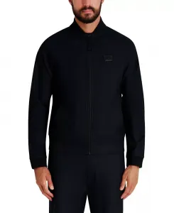 Мужская куртка-бомбер с логотипом на груди Karl Lagerfeld Paris, черный