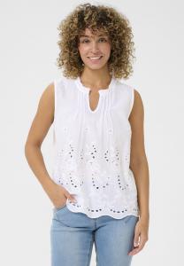 Топ BRODERI ANGLAIS SLEEVELESS - Blouse Cream, белый