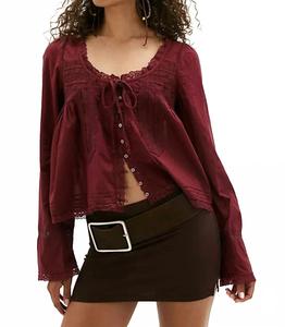 Топ Evermore с длинными рукавами в цвете Syrah Free People, Syrah