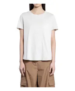 Футболка с круглым вырезом из хлопкового трикотажа Max Mara, белый