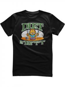 Garfield Футболка "Diet is "Die" With a "T" T-Shirt" черного цвета
