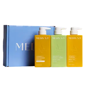 Подарочный набор Nourish + Glow | Гель для душа с витамином С, крем для тела с витамином С, кокосовый крем для тела Medix 5.5