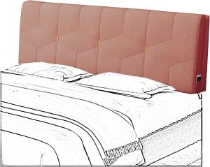 Подушка-подголовник для кровати LIANGJUN, мягкий чехол, приятная на ощупь, подушка для поясницы, поддерживающая спинку, подушка для чтения, подходит для двуспальной кровати, легко чистится, 4 цвета. CHIAPERINI, Pink