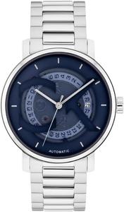 Мужские часы Calvin Klein CK Iconic - 40 мм, 3 часа, автоматический подзавод - браслет из нержавеющей стали - водонепроницаемость 30 метров - механизм с автоподзаводом - роскошные часы - подарок для него, Silver-Blue