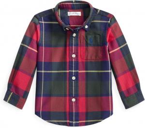 Рубашка Оксфорд из хлопковой ткани в клетку Polo Ralph Lauren Kids, Rustic Red/Yellow/Multicolor