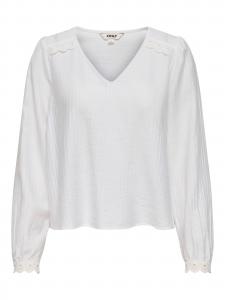 ONLY Лонгслив 'ONLParia' в белом цвете