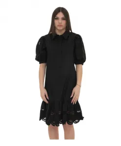 Классическое мини-платье с застежкой на пуговицы. Liu Jo, черный