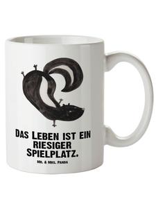 Кружка XL Skunk Handstand с надписью белого цвета Mr. & Mrs. Panda