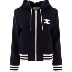 Куртка Blouson Triomphe из двустороннего кашемира CELINE, Морской синий