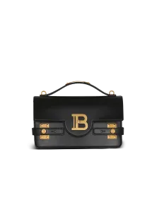 Сумка B-Buzz 24 из гладкой кожи Balmain, черный/красный