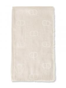 Легкий шарф с монограммой TWINSET, белый