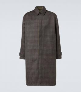 Пальто-кар из шерсти и шёлка Palo reversible The Row, Black/Light Brown