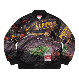 Куртка x mitchell & ness stadium satin varsity jacket 'multi-color' Supreme, мультиколор