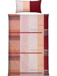 Сатиновое постельное белье терракотового цвета REDBEST, 200x200 (2x 80x80 см)