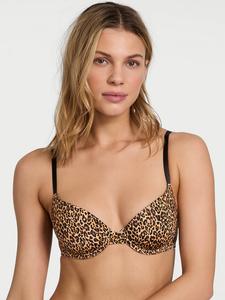 Соблазнительная футболка, гладкий бюстгальтер с легкой подкладкой Victoria'S Secret, smooth leopard