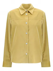 Рубашка из вельвета с застежкой на пуговицы JACOB COHEN, желтый