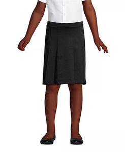 Юбка-плиссе для маленьких девочек с понте на уровне колена Lands' End, черный