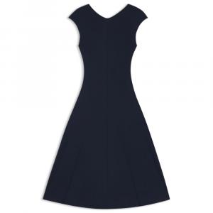 Платье из матового джерси с декоративными швами BOSS, темно-синий