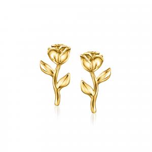 Серьги-розы RS Pure от Ross-Simons из итальянского желтого золота 14 карат Rs Pure, 0.38 In