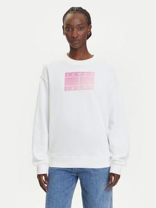 Свободный крой толстовки Gradient Flag DW0DW21396 Tommy Jeans, белый