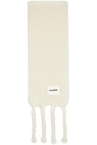Узкий шарф из шерстяной смеси Jil Sander, белый