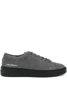 Замшевые кроссовки с логотипом KARL LAGERFELD, серый