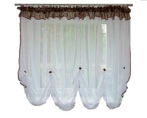 Готовая штора OKLAHOMA 390х145 VOICE Оранжевый Drapella, коричневый