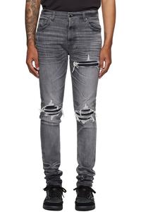 Джинсы MX1 из замши Amiri, серый