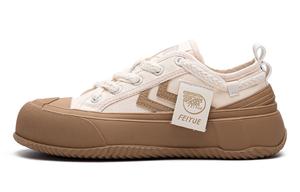 Женские противоскользящие износостойкие кеды Feiyue бежевый хаки