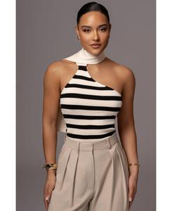 Женская полосатая блузка "Амели" JLUXLABEL, Black
