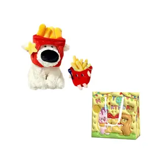 Мягкая игрушка милый мультяшный картофель фри собака с большим носом, высота 24 см BEAR FORT