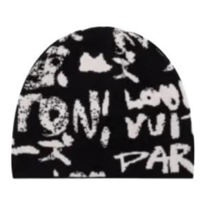 LOUIS VUITTON Черная унисекс-шапка бини, Black