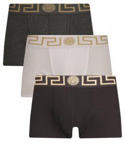 Боксеры Versace с логотипом 3 шт, черный