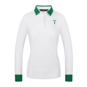 Осенняя поло для женщин EUROPEAN TOUR, белый