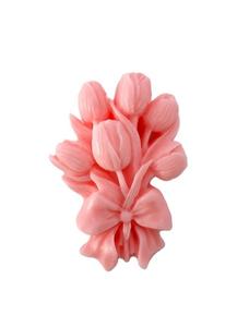 Весеннее глицериновое мыло в форме букета тюльпанов спасибо Decovena