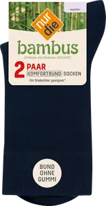 Комфортные носки из бамбука синего размера. 39-42 2шт. nur die