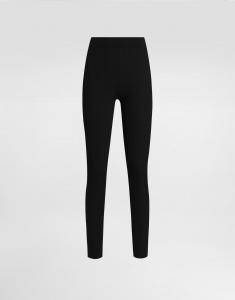 Рифленые шерстяные леггинсы Dolce & Gabbana, черный