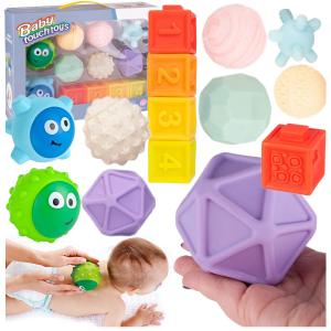 МЯГКИЕ БЛОКИ СЕНСОРНЫЕ МАССАЖНЫЕ ШАРИКИ ПРОРЕЗЫЧКИ Игрушка для ванны x 12 Z722 elektrostator