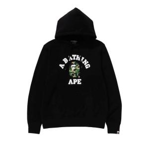 Худи BAPE ABC Camo College Organic Pullover Hoodie, Black/Green