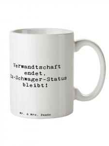 Кружка в память о бывшем зяте с надписью на белом фоне Mr. & Mrs. Panda