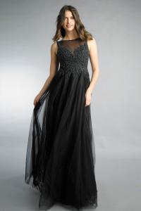 Вечернее платье без рукавов с бисером Basix черный Label, черный