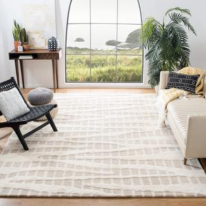 Ковер SAFAVIEH, 275 x 366 см, Manhattan Collection, Beige & Ivory, ручной работы, современная шерсть, идеален для помещений с высокой проходимостью в гостиной, спальне (MAN159B)