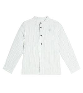 Полосатая рубашка из хлопка и льна Tartine Et Chocolat, мультиколор