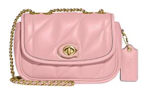 Сумка через плечо Coach из кожи наппа среднего размера розовая