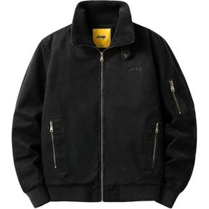 Куртка Unisex Lapel Thickened Workwear Jeep, черный