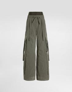 Брюки из вощеного фая Dolce & Gabbana, мультиколор