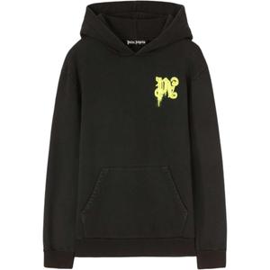 Хлопковый худи thinking pencil PALM ANGELS, черный