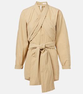 Хлопковый топ с поясом Lemaire, Natural Beige