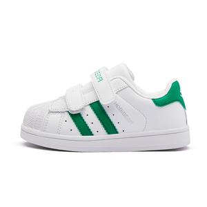 Детские скейтерские кроссовки Kids HOBIBEAR, белый/зеленый