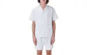 Рубашка в полоску на пуговицах THOM BROWNE, синий